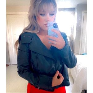 Hooded “Leather” Jacket